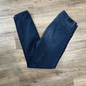 Paige Womens Hoxton Dark Wash Ankle Skinny Jeans Size 28 Denim